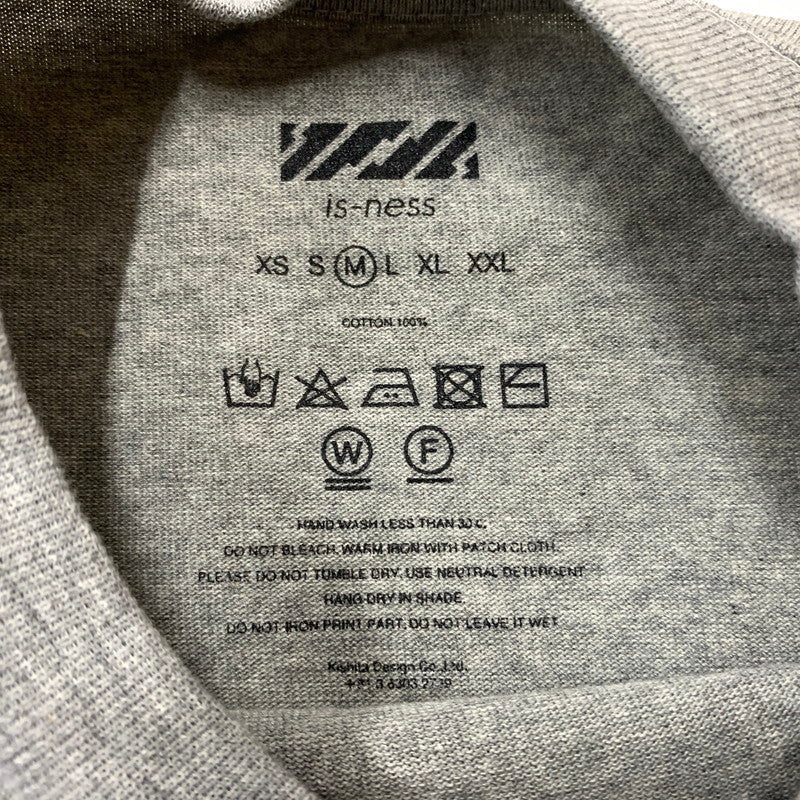 【中古品】【メンズ】 is-ness イズネス BALLOON SWITCHING LONG SLEEVE TEE バルーン スイッチング ロングスリーブ Tシャツ 長袖 トップス 140-260901-ko-07-teih サイズ：M カラー：グレー 万代Net店