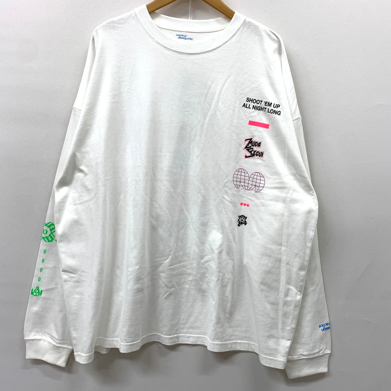 【中古品】【メンズ】 UNTRACE アントレース _213 L/S GRAPHIC TEE＿3 ロングスリーブ グラフィック Tシャツ 長袖 トップス 140-260901-ko-06-teih サイズ：2 カラー：ホワイト 万代Net店