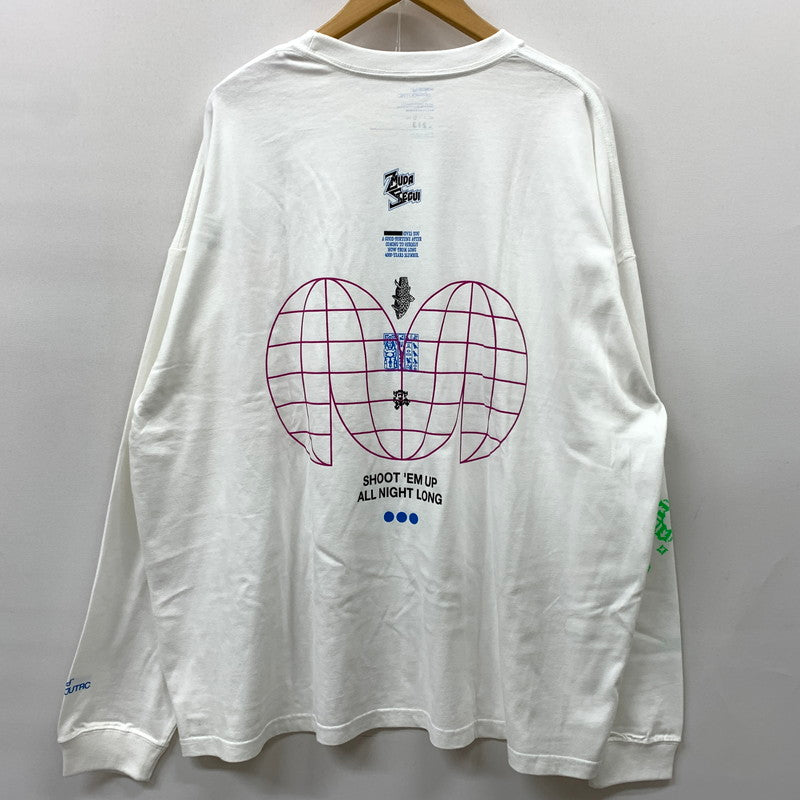 【中古品】【メンズ】 UNTRACE アントレース _213 L/S GRAPHIC TEE＿3 ロングスリーブ グラフィック Tシャツ 長袖 トップス 140-260901-ko-06-teih サイズ：2 カラー：ホワイト 万代Net店