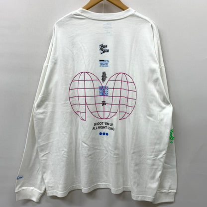 【中古品】【メンズ】 UNTRACE アントレース _213 L/S GRAPHIC TEE＿3 ロングスリーブ グラフィック Tシャツ 長袖 トップス 140-260901-ko-06-teih サイズ：2 カラー：ホワイト 万代Net店