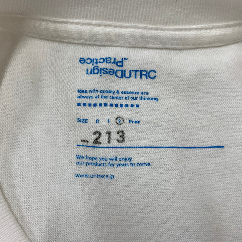 【中古品】【メンズ】 UNTRACE アントレース _213 L/S GRAPHIC TEE＿3 ロングスリーブ グラフィック Tシャツ 長袖 トップス 140-260901-ko-06-teih サイズ：2 カラー：ホワイト 万代Net店