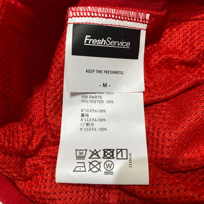 【中古品】【メンズ】 FRESHSERVICE フレッシュサービス ACTIVE DRY MESH PULLOVER FSS263-70163 アクティブ ドライ メッシュ プルオーバー 半袖 トップス 140-260901-yo-08-teih サイズ：M カラー：レッド 万代Net店