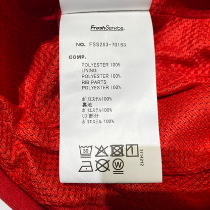 【中古品】【メンズ】 FRESHSERVICE フレッシュサービス ACTIVE DRY MESH PULLOVER FSS263-70163 アクティブ ドライ メッシュ プルオーバー 半袖 トップス 140-260901-yo-08-teih サイズ：M カラー：レッド 万代Net店