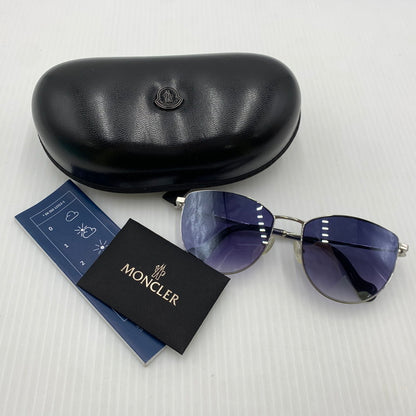 【中古品】【メンズ】 MONCLER モンクレール SUNGLASSES ML 0085 16X サングラス アイウェア キャットアイ メタルフレーム 203-260909-ko-17-teih サイズ：56□17-140 カラー：シルバーフレーム 万代Net店