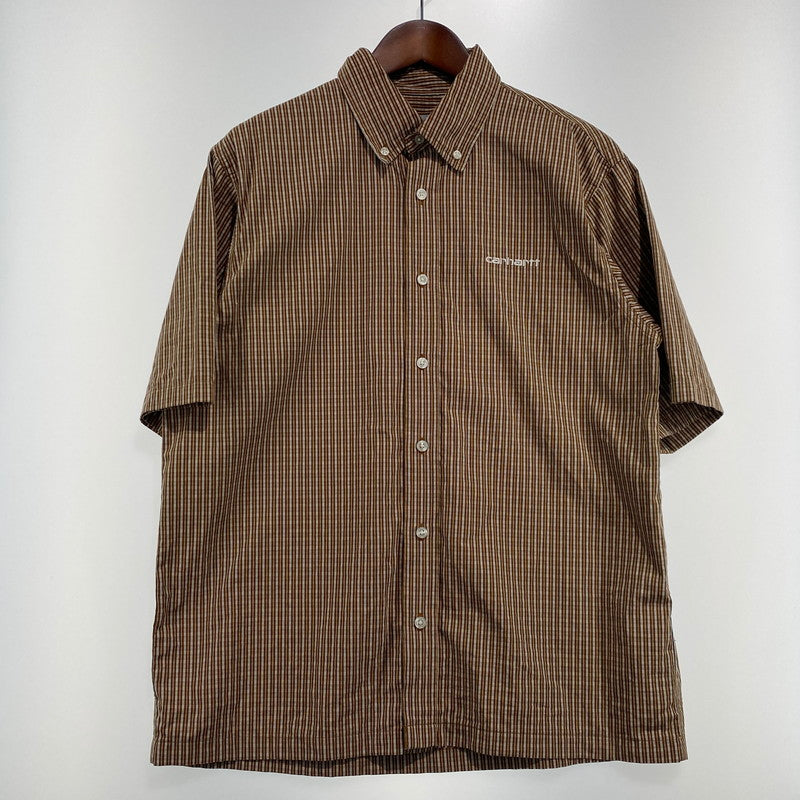 【中古品】【メンズ】 Carhartt WIP カーハート ワークインプログレス S/S GROFF SHIRT I0361913 ショートスリーブ グロフ シャツ 半袖 トップス 145-260901-yo-09-teih サイズ：XS カラー：ブラウン 万代Net店
