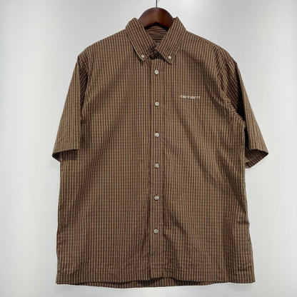 【中古品】【メンズ】 Carhartt WIP カーハート ワークインプログレス S/S GROFF SHIRT I0361913 ショートスリーブ グロフ シャツ 半袖 トップス 145-260901-yo-09-teih サイズ：XS カラー：ブラウン 万代Net店