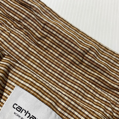 【中古品】【メンズ】 Carhartt WIP カーハート ワークインプログレス S/S GROFF SHIRT I0361913 ショートスリーブ グロフ シャツ 半袖 トップス 145-260901-yo-09-teih サイズ：XS カラー：ブラウン 万代Net店