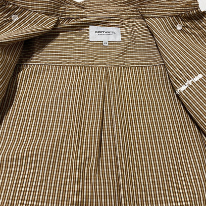 【中古品】【メンズ】 Carhartt WIP カーハート ワークインプログレス S/S GROFF SHIRT I0361913 ショートスリーブ グロフ シャツ 半袖 トップス 145-260901-yo-09-teih サイズ：XS カラー：ブラウン 万代Net店