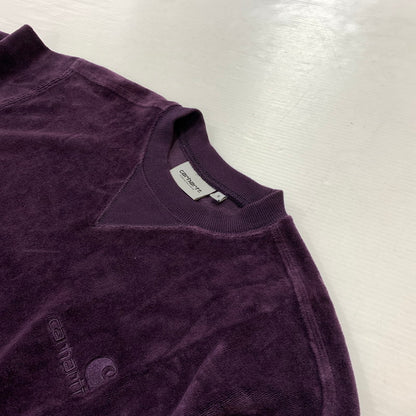 【中古品】【メンズ】 Carhartt WIP カーハートワークインプログレス UNITED SCRIPT SWEAT I028275 ユナイテッド スクリプト スウェットシャツ トップス トレーナー ベロアフリース風 145-260901-ko-02-teih サイズ：S カラー：パープル 万代Net店