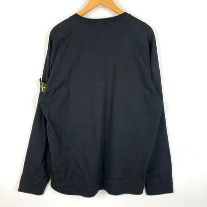 【中古品】【メンズ】 STONE ISLAND ストーンアイランド GARMENT DYED CREWNECK SWEATSHIRT 791563750 ガーメントダイ クルーネック スウェット トップス トレーナー 141-260901-ko-03-teih サイズ：L カラー：ブラック 万代Net店