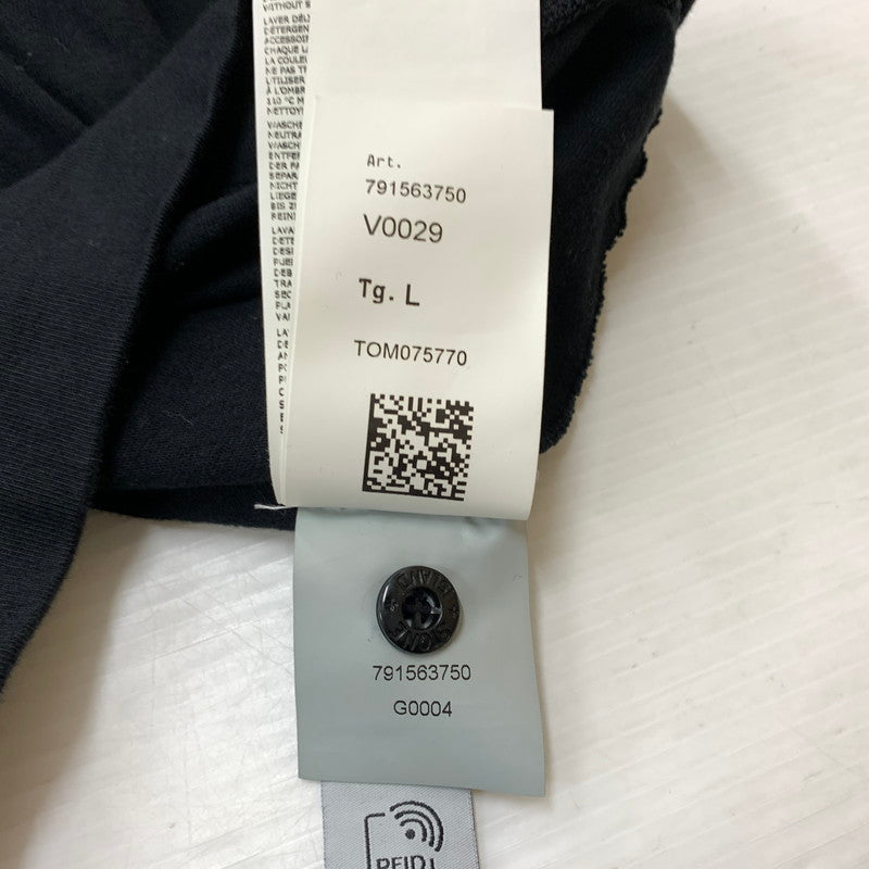 【中古品】【メンズ】 STONE ISLAND ストーンアイランド GARMENT DYED CREWNECK SWEATSHIRT 791563750 ガーメントダイ クルーネック スウェット トップス トレーナー 141-260901-ko-03-teih サイズ：L カラー：ブラック 万代Net店