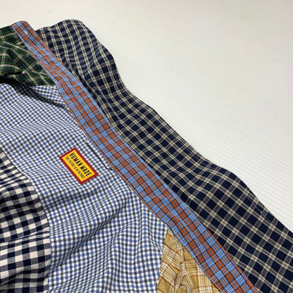 【中古品】【メンズ】 HUMANMADE ヒューマンメイド CRAZY CHECK SHIRT HM31SH002 クレイジー チェックシャツ 半袖 トップス ボタンダウン 142-260901-ko-23-teih サイズ：L カラー：マルチ 万代Net店
