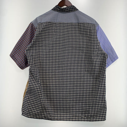 【中古品】【メンズ】 HUMANMADE ヒューマンメイド CRAZY CHECK SHIRT HM31SH002 クレイジー チェックシャツ 半袖 トップス ボタンダウン 142-260901-ko-23-teih サイズ：L カラー：マルチ 万代Net店