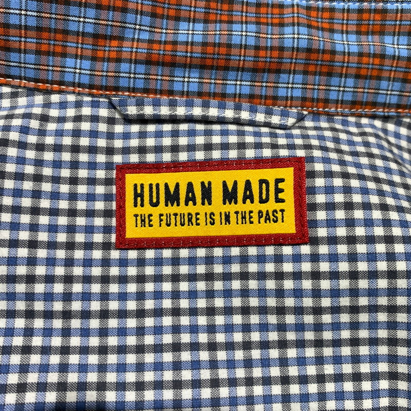 【中古品】【メンズ】 HUMANMADE ヒューマンメイド CRAZY CHECK SHIRT HM31SH002 クレイジー チェックシャツ 半袖 トップス ボタンダウン 142-260901-ko-23-teih サイズ：L カラー：マルチ 万代Net店