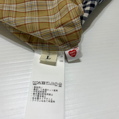 【中古品】【メンズ】 HUMANMADE ヒューマンメイド CRAZY CHECK SHIRT HM31SH002 クレイジー チェックシャツ 半袖 トップス ボタンダウン 142-260901-ko-23-teih サイズ：L カラー：マルチ 万代Net店