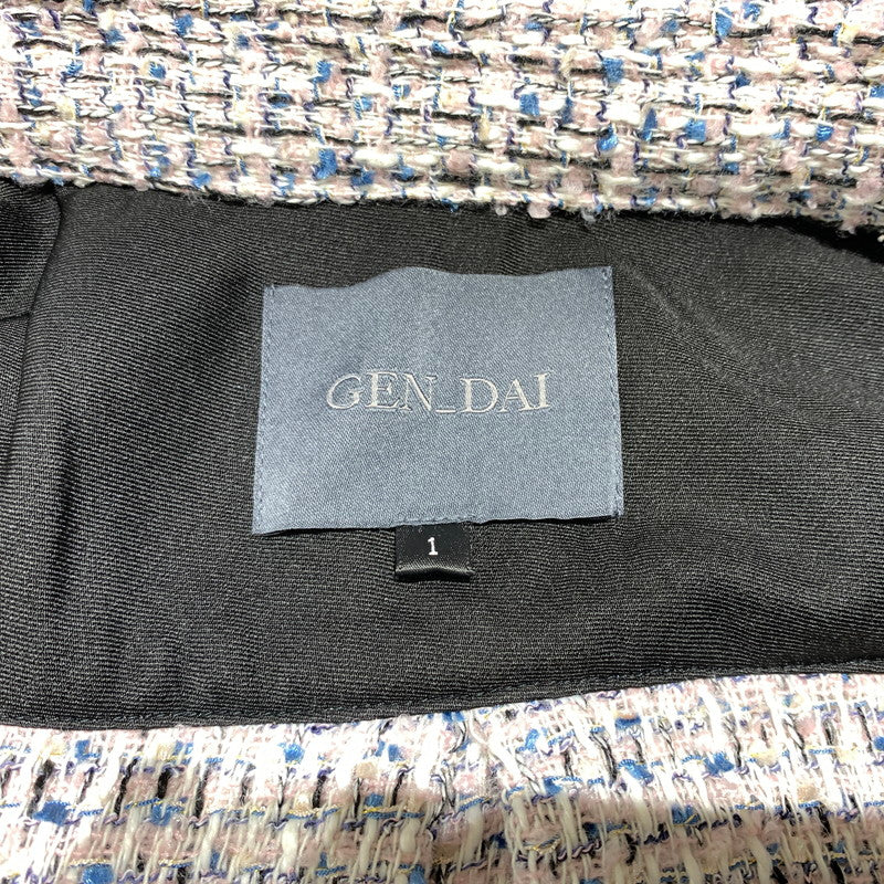 【中古品】【メンズ】 GEN_DAI ゲンダイ TWEED JACKET ツイードジャケット ライトアウター ボタンダウンシャツ 140-260901-ko-12-teih サイズ：1 カラー：マルチ 万代Net店
