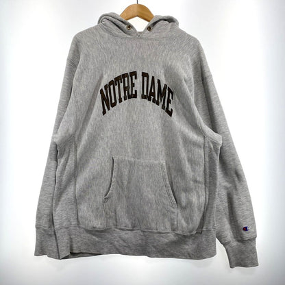 【中古品】【メンズ】 Champion チャンピオン 80's REVERSE WEAVE NOTRE DAME PARKA VINTAGE 80年代 リバースウィーブ ノートルダム大学 パーカー 長袖 トップス プルオーバーフーディ トリコタグ ヴィンテージ 145-260901-yo-04-teih サイズ：XL カラー：グレー 万代Net店