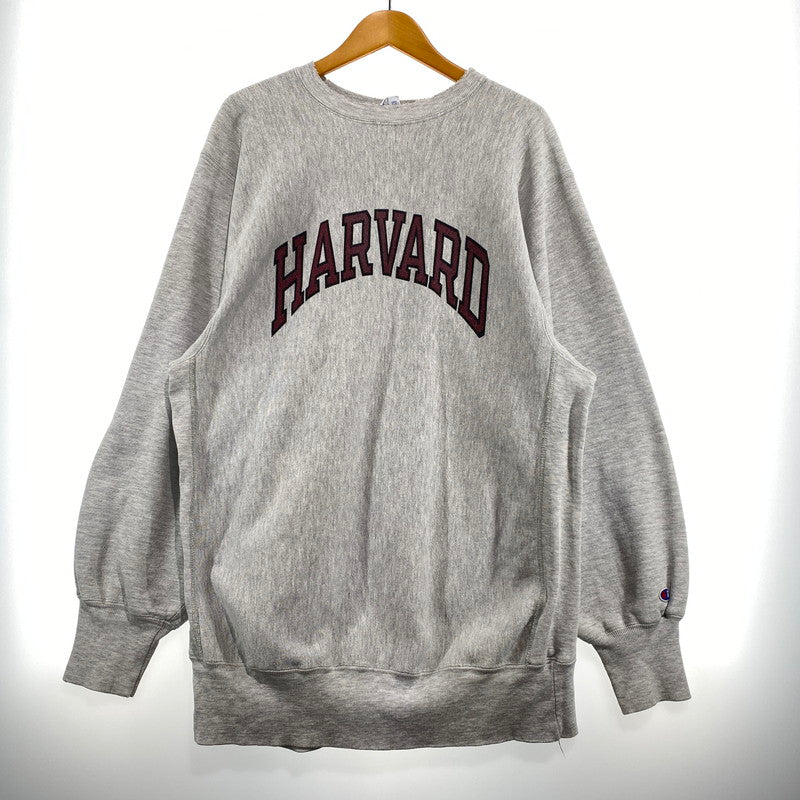 【中古品】【メンズ】 Champion チャンピオン 90's REVERSE WEAVE HARVARD SWEAT 90年代 リバースウィーブ ハーバード大学 スウェット 長袖 トップス トレーナー 刺繍タグ 145-260901-yo-02-teih サイズ：XXL カラー：グレー 万代Net店