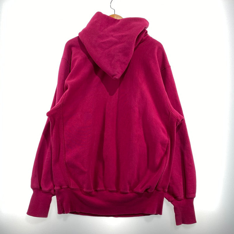 【中古品】【メンズ】 Champion チャンピオン 90's REVERSE WEAVE LOGO PARKA 90年代 リバースウィーブ ロゴ パーカー 長袖 トップス プルオーバーフーディ 刺繍タグ 145-260901-yo-03-teih サイズ：XL カラー：ラズベリーピンク 万代Net店