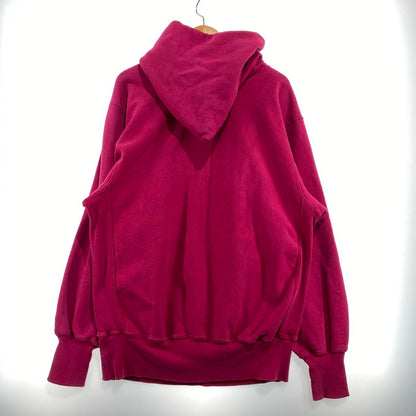 【中古品】【メンズ】 Champion チャンピオン 90's REVERSE WEAVE LOGO PARKA 90年代 リバースウィーブ ロゴ パーカー 長袖 トップス プルオーバーフーディ 刺繍タグ 145-260901-yo-03-teih サイズ：XL カラー：ラズベリーピンク 万代Net店