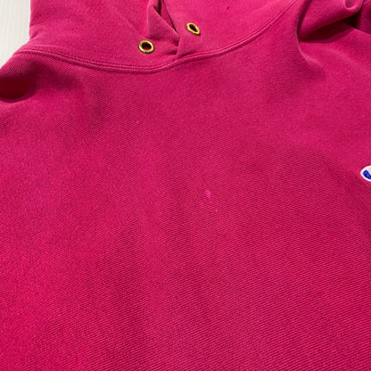 【中古品】【メンズ】 Champion チャンピオン 90's REVERSE WEAVE LOGO PARKA 90年代 リバースウィーブ ロゴ パーカー 長袖 トップス プルオーバーフーディ 刺繍タグ 145-260901-yo-03-teih サイズ：XL カラー：ラズベリーピンク 万代Net店