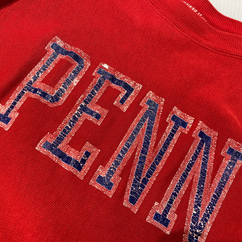 【中古品】【メンズ】 Champion チャンピオン 80's REVERSE WEAVE PENN SWEAT VINTAGE 80年代 リバースウィーブ ペン スウェット 長袖 トップス トレーナー トリコタグ 2枚タグ ヴィンテージ 145-260901-yo-01-teih サイズ：XL カラー：レッド 万代Net店
