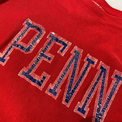 【中古品】【メンズ】 Champion チャンピオン 80's REVERSE WEAVE PENN SWEAT VINTAGE 80年代 リバースウィーブ ペン スウェット 長袖 トップス トレーナー トリコタグ 2枚タグ ヴィンテージ 145-260901-yo-01-teih サイズ：XL カラー：レッド 万代Net店