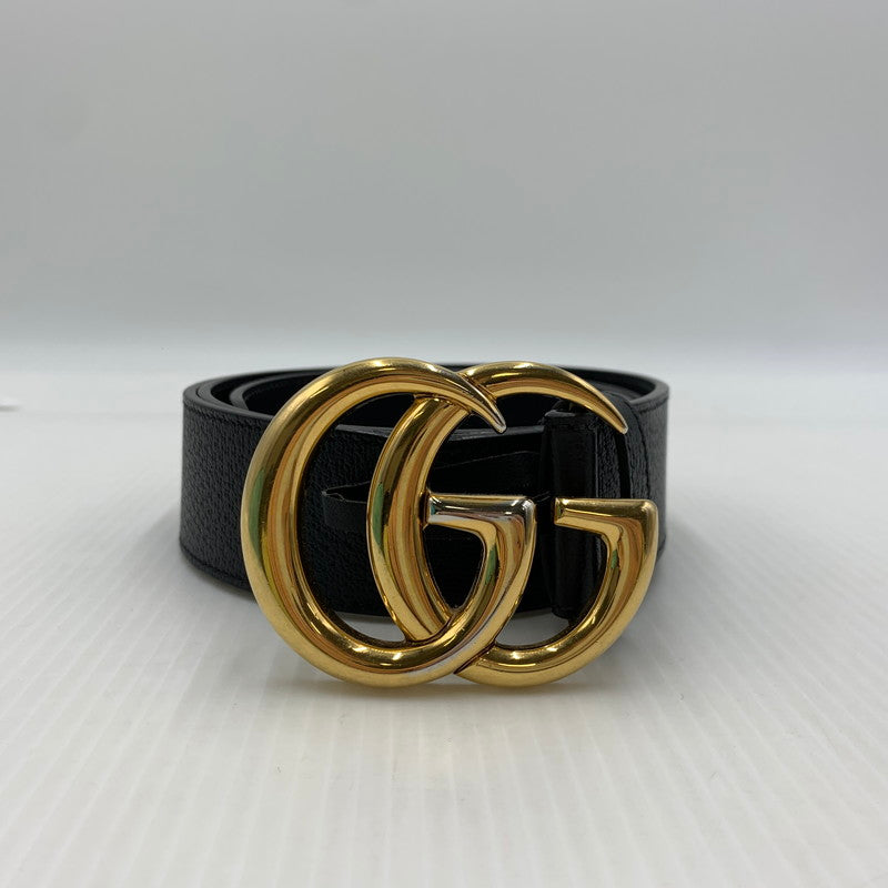 【現状渡し品】【メンズ】 GUCCI グッチ 406831 DJ20T 95 38 493949 GGマーモント ベルト アクセサリー レザーベルト 183-260909-ko-16-teih カラー：ブラック 万代Net店