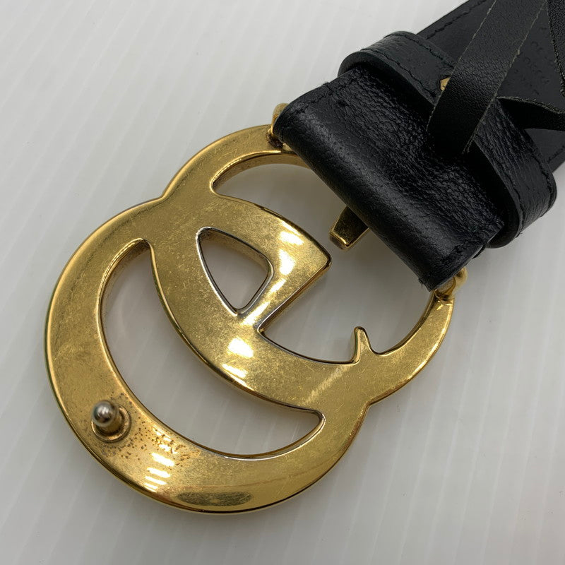 【現状渡し品】【メンズ】 GUCCI グッチ 406831 DJ20T 95 38 493949 GGマーモント ベルト アクセサリー レザーベルト 183-260909-ko-16-teih カラー：ブラック 万代Net店
