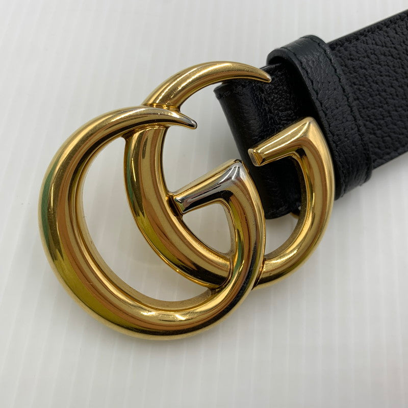 【現状渡し品】【メンズ】 GUCCI グッチ 406831 DJ20T 95 38 493949 GGマーモント ベルト アクセサリー レザーベルト 183-260909-ko-16-teih カラー：ブラック 万代Net店