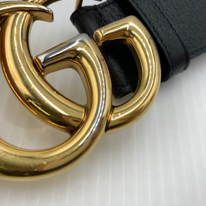 【現状渡し品】【メンズ】 GUCCI グッチ 406831 DJ20T 95 38 493949 GGマーモント ベルト アクセサリー レザーベルト 183-260909-ko-16-teih カラー：ブラック 万代Net店