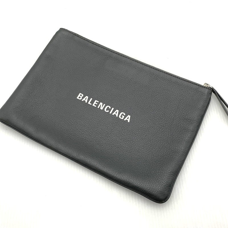 【中古品】【メンズ/レディース】 BALENCIAGA バレンシアガ 485110 ショッピング クリップ カバン クラッチバッグ レザーセカンドバッグ 180-260914-ko-07-teih カラー：グレー 万代Net店