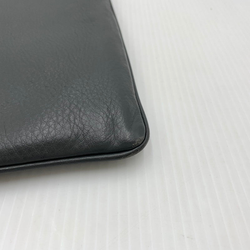 【中古品】【メンズ/レディース】 BALENCIAGA バレンシアガ 485110 ショッピング クリップ カバン クラッチバッグ レザーセカンドバッグ 180-260914-ko-07-teih カラー：グレー 万代Net店