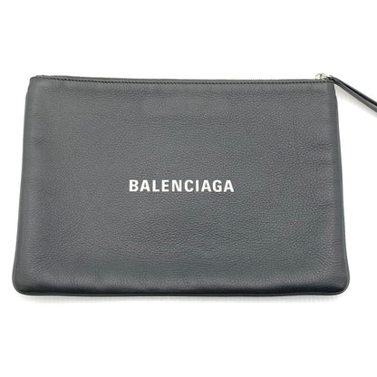 【中古品】【メンズ/レディース】 BALENCIAGA バレンシアガ 485110 ショッピング クリップ カバン クラッチバッグ レザーセカンドバッグ 180-260914-ko-07-teih カラー：グレー 万代Net店