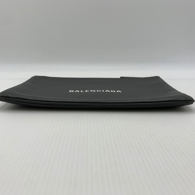 【中古品】【メンズ/レディース】 BALENCIAGA バレンシアガ 485110 ショッピング クリップ カバン クラッチバッグ レザーセカンドバッグ 180-260914-ko-07-teih カラー：グレー 万代Net店