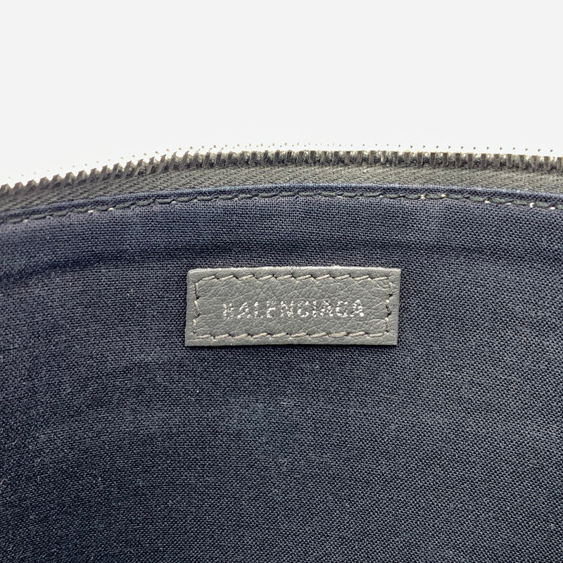 【中古品】【メンズ/レディース】 BALENCIAGA バレンシアガ 485110 ショッピング クリップ カバン クラッチバッグ レザーセカンドバッグ 180-260914-ko-07-teih カラー：グレー 万代Net店