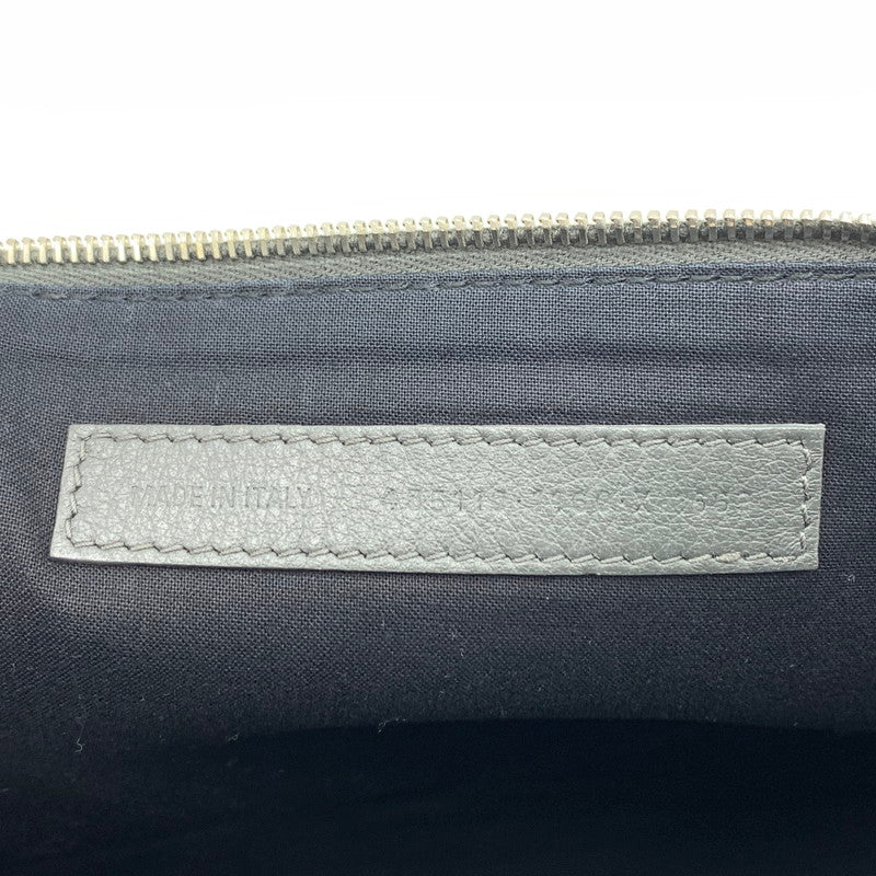 【中古品】【メンズ/レディース】 BALENCIAGA バレンシアガ 485110 ショッピング クリップ カバン クラッチバッグ レザーセカンドバッグ 180-260914-ko-07-teih カラー：グレー 万代Net店