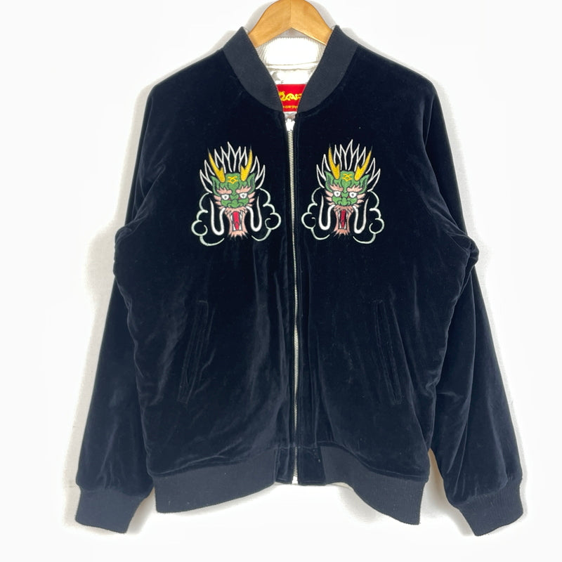 【中古品】【メンズ】 CREAM SODA クリームソーダ REVERSIBLE BECCHINN SUKAJANN リバーシブル ベッチン スカジャン アウター 145-260902-sa-06-teih サイズ：L カラー：ブラックシルバー 万代Net店