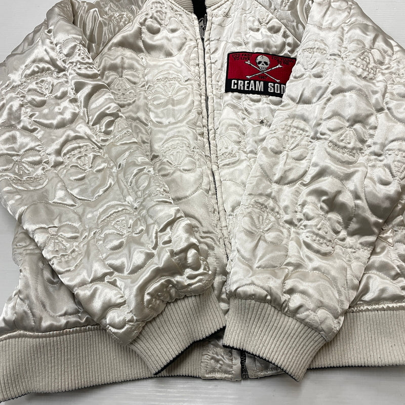 【中古品】【メンズ】 CREAM SODA クリームソーダ REVERSIBLE BECCHINN SUKAJANN リバーシブル ベッチン スカジャン アウター 145-260902-sa-06-teih サイズ：L カラー：ブラックシルバー 万代Net店
