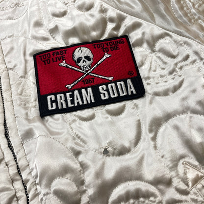 【中古品】【メンズ】 CREAM SODA クリームソーダ REVERSIBLE BECCHINN SUKAJANN リバーシブル ベッチン スカジャン アウター 145-260902-sa-06-teih サイズ：L カラー：ブラックシルバー 万代Net店
