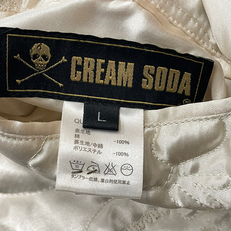 【中古品】【メンズ】 CREAM SODA クリームソーダ REVERSIBLE BECCHINN SUKAJANN リバーシブル ベッチン スカジャン アウター 145-260902-sa-06-teih サイズ：L カラー：ブラックシルバー 万代Net店