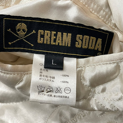 【中古品】【メンズ】 CREAM SODA クリームソーダ REVERSIBLE BECCHINN SUKAJANN リバーシブル ベッチン スカジャン アウター 145-260902-sa-06-teih サイズ：L カラー：ブラックシルバー 万代Net店