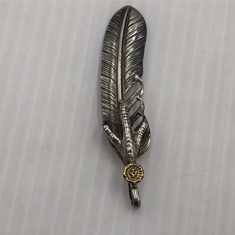 【中古品】【メンズ】 WING ROCK ウィング ロック FEATHER TALON GOLD METAL FC-2 フェザー 銀爪 金メタル アクセサリー 左向き 191-260907-sa-03-teih カラー：シルバー 万代Net店