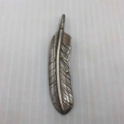 【中古品】【メンズ】 WING ROCK ウィング ロック PLAIN SV FEATHER F-2 プレーン シルバー フェザー アクセサリー 右向き 191-260907-sa-05-teih カラー：シルバー 万代Net店