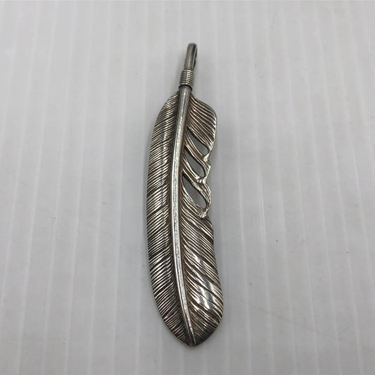 【中古品】【メンズ】 WING ROCK ウィング ロック PLAIN SV FEATHER F-2 プレーン シルバー フェザー アクセサリー 右向き 191-260907-sa-05-teih カラー：シルバー 万代Net店