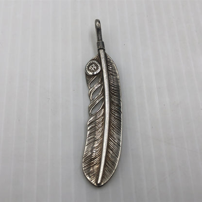 【中古品】【メンズ】 WING ROCK ウィング ロック PLAIN SV FEATHER F-2 プレーン シルバー フェザー アクセサリー 右向き 191-260907-sa-05-teih カラー：シルバー 万代Net店