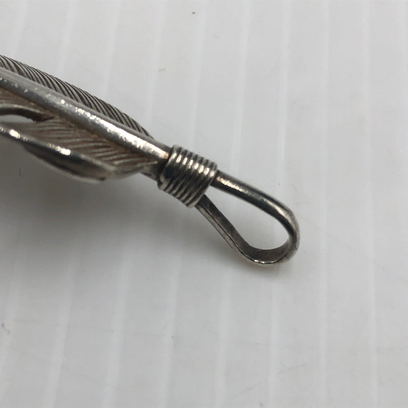 【中古品】【メンズ】 WING ROCK ウィング ロック PLAIN SV FEATHER F-2 プレーン シルバー フェザー アクセサリー 右向き 191-260907-sa-05-teih カラー：シルバー 万代Net店