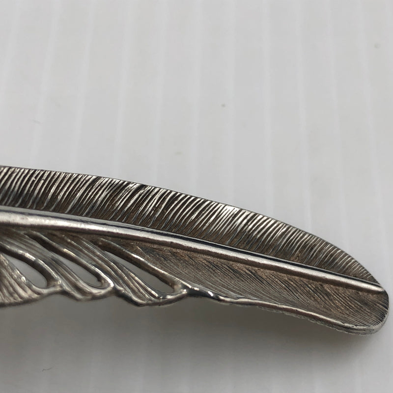 【中古品】【メンズ】 WING ROCK ウィング ロック PLAIN SV FEATHER F-2 プレーン シルバー フェザー アクセサリー 右向き 191-260907-sa-05-teih カラー：シルバー 万代Net店