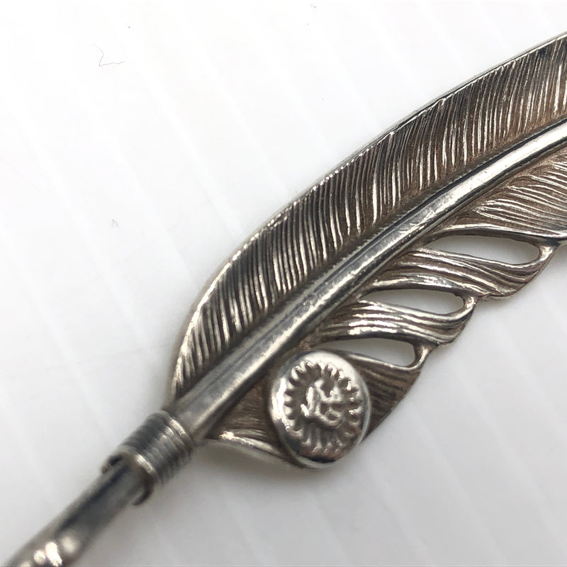 【中古品】【メンズ】 WING ROCK ウィング ロック PLAIN SV FEATHER F-2 プレーン シルバー フェザー アクセサリー 右向き 191-260907-sa-05-teih カラー：シルバー 万代Net店