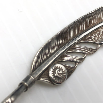 【中古品】【メンズ】 WING ROCK ウィング ロック PLAIN SV FEATHER F-2 プレーン シルバー フェザー アクセサリー 右向き 191-260907-sa-05-teih カラー：シルバー 万代Net店